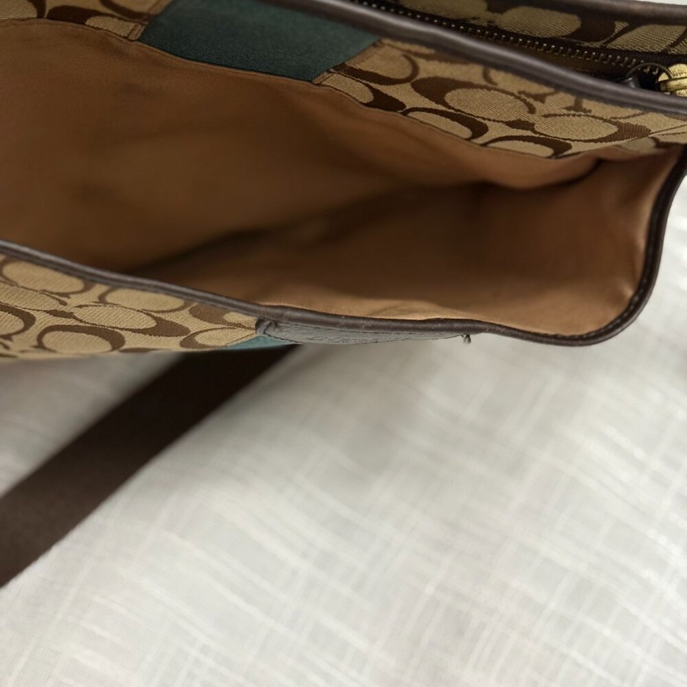 Coach Signature Stripe Jacquard Crossbody Bag - Picture 2 of 10